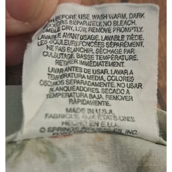 Waverly Garden Room Twin Flat Sheet Carolina Magnolia Ruffled Green Floral - Picture 6 of 6